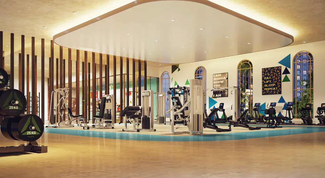 Indoor swimming pool and gym with pilates crossfit grand clubhouse Hiranandani Westgate Hiranandani Estate Thane